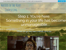 Tablet Screenshot of mattersoftheheartcounseling.org